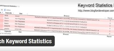 搜索关键词数据的插件 – Search Keyword Statistics