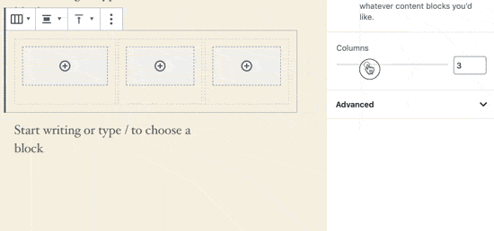 Columns Width