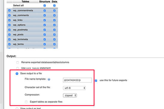 Compress Export