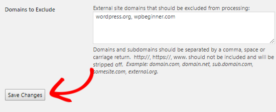 Domains To Exclude