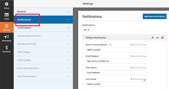 Formnotification