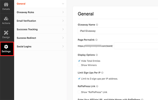 General Settings