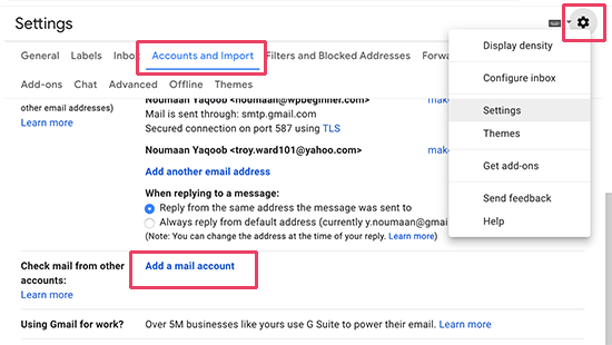 Gmail Add Account