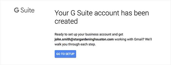 Gsuitecreated