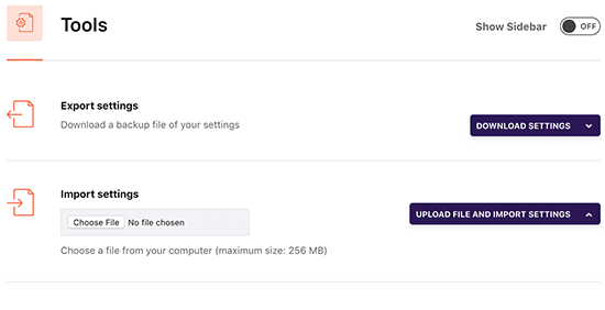 Importexportsettings