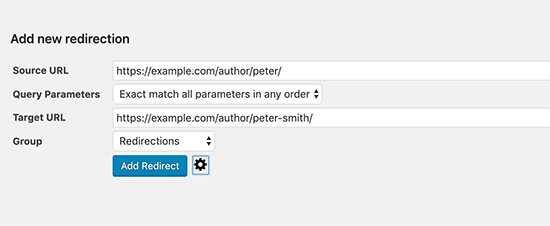 Redirect Author Page