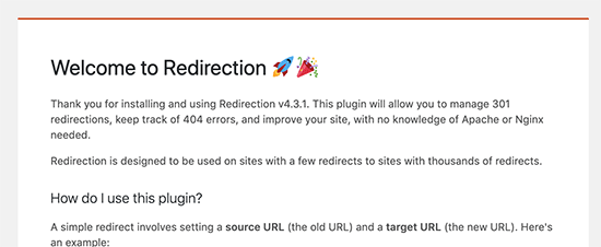 Redirection Wizard