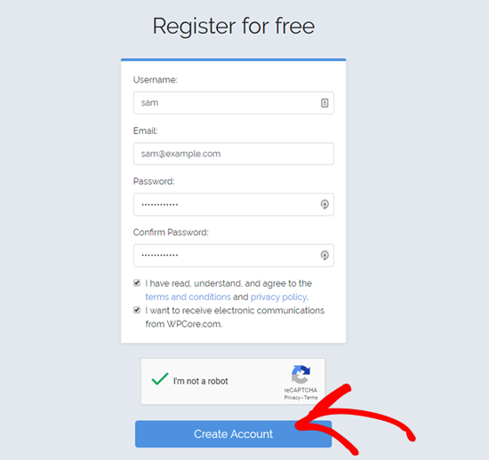 Registerfreeonwpcorewebsite
