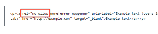 Rel Nofollow Attribute To Link