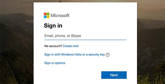 Signinoutlook