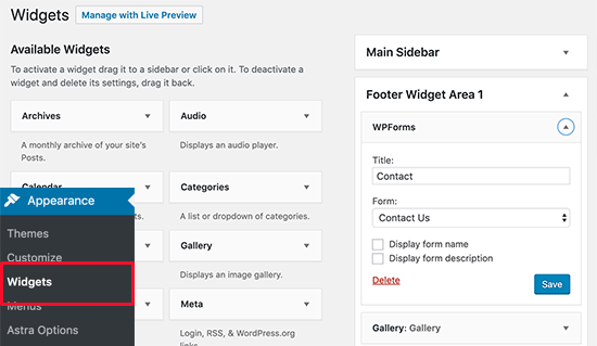 Widgets
