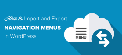 如何在wordpress中导入和导出导航菜单