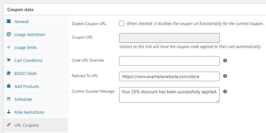 Advanced Coupons Example Url Coupon