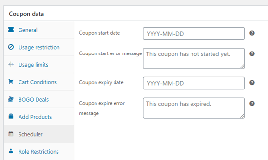 Advanced Coupons Scheduler