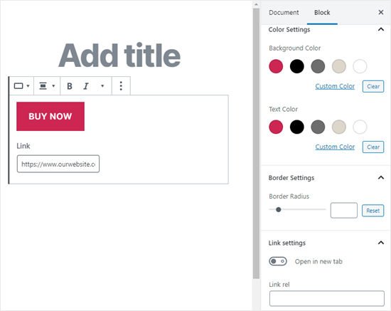 Button Design Options WordPress