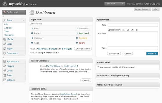 Wordpress 2.7 – Coltrane