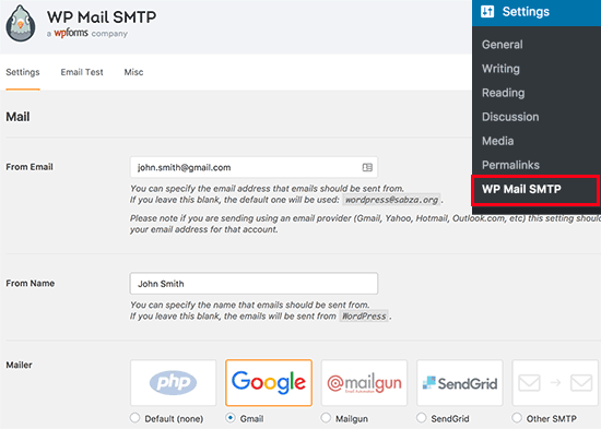 如何使用gmail Smtp服务器发送wordpress电子邮件