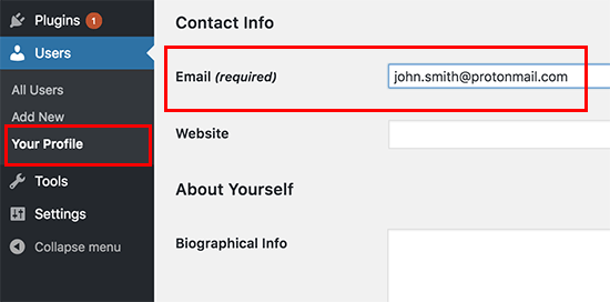 User Email