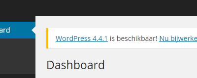 在仪表板中隐藏所有wordpress更新通知