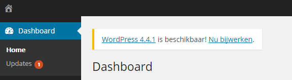 在仪表板中隐藏所有wordpress更新通知