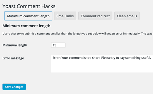 如何为wordpress设置yoast Comment Hacks插件