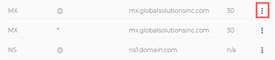 使用domain.com更改mx记录