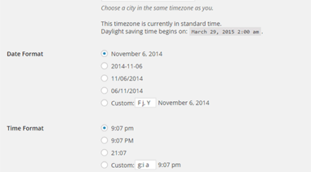 如何在wordpress中更改日期和时间格式