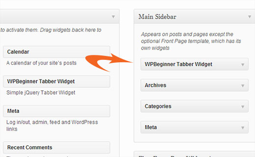 在wordpress中创建jquery Tabber Widget