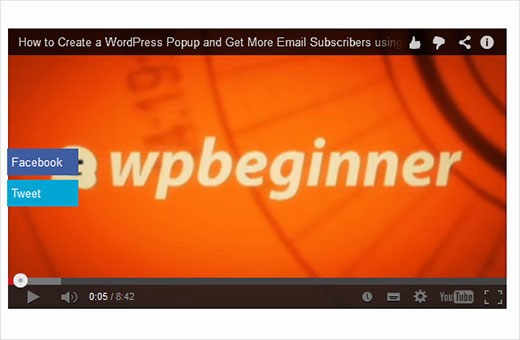 在wordpress的youtube视频上添加共享按钮作为覆盖