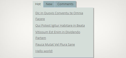 如何在wordpress中添加jquery Tabber Widget