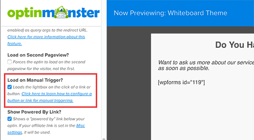 使用optinmonster创建wordpress弹出窗口