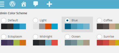 如何在wordpress中为新用户设置默认管理员配色方案