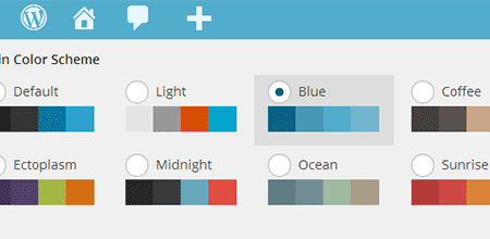 如何在wordpress中为新用户设置默认管理员配色方案