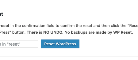 通过wp Reset单击一个按钮从而有机会重做您的网站