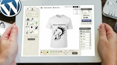 Wordpress网站提供定制服务的t恤设计工具